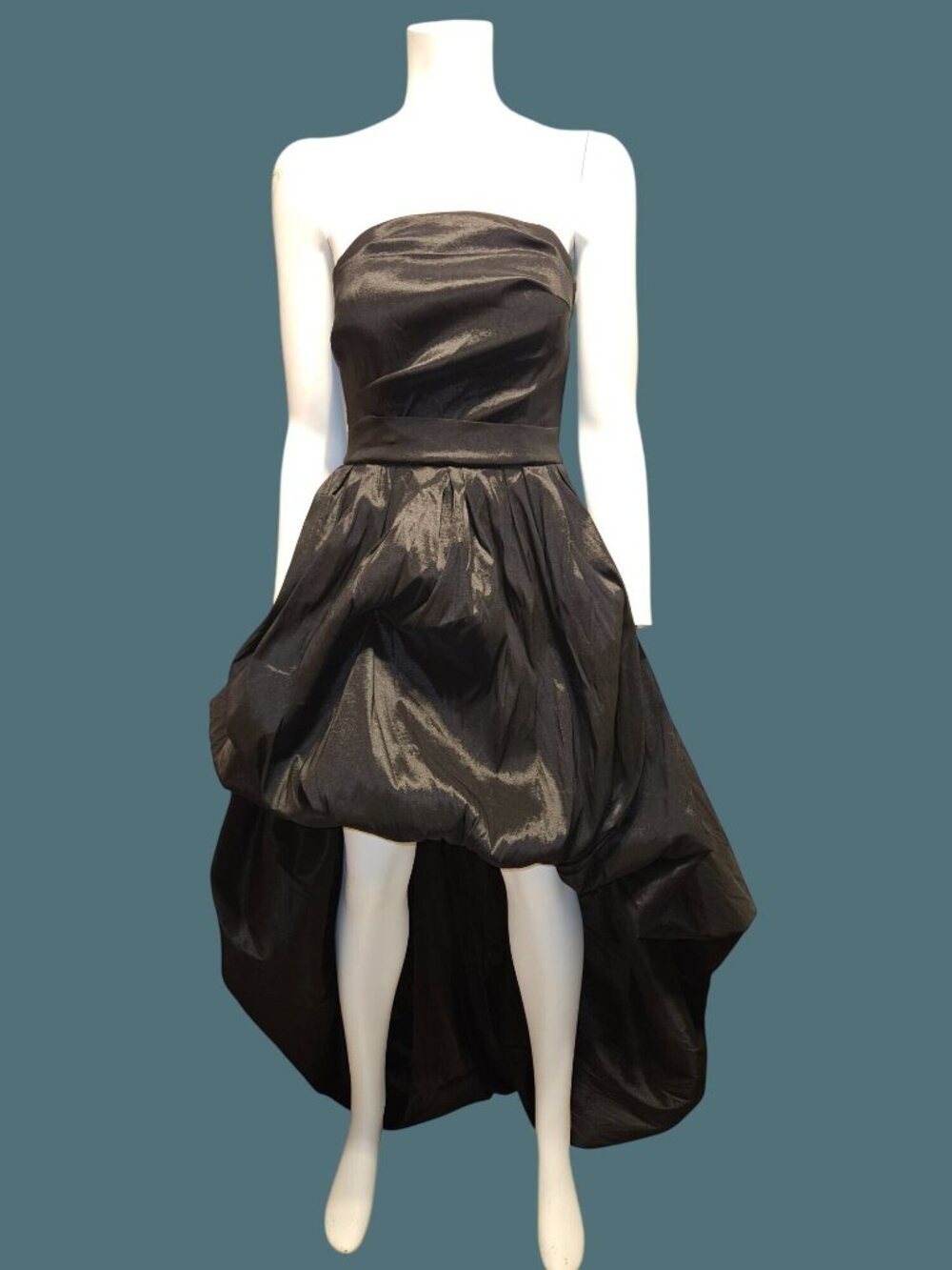 Windsor Taffeta Strapless High-Low Evening Dress With Bubble Hemline Size 9/10